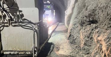 arbeid i tunell med bankett